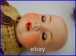 Antique German Bisque Doll Bruno Schmidt B/P Slant Hip Toddler 16.5