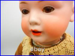 Antique German Bisque Doll Bruno Schmidt B/P Slant Hip Toddler 16.5