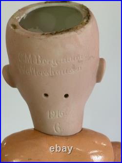 Antique German Bisque Doll CM Bergmann 1916 22 1/2