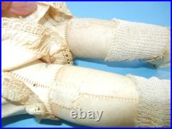 Antique German Bisque Doll Closed Mouth Shoulder Head #7 Gusset Kid Leather 18