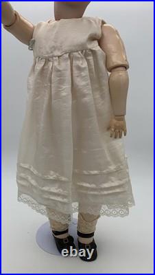 Antique German Bisque Doll Gebruder Kuhnlenz 24 Marked 63 Wood Composition Body