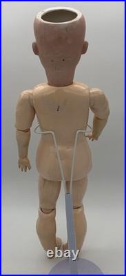 Antique German Bisque Doll Gebruder Kuhnlenz 24 Marked 63 Wood Composition Body