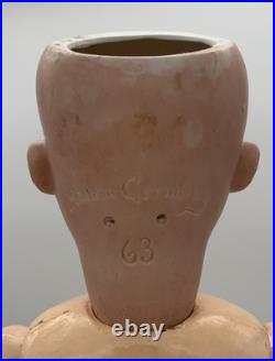 Antique German Bisque Doll Gebruder Kuhnlenz 24 Marked 63 Wood Composition Body