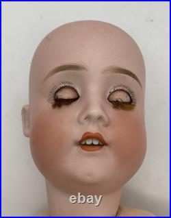 Antique German Bisque Doll Gebruder Kuhnlenz 24 Marked 63 Wood Composition Body