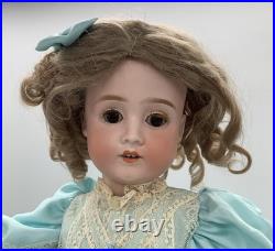 Antique German Bisque Doll Gebruder Kuhnlenz 24 Marked 63 Wood Composition Body