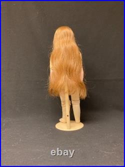Antique German Bisque Doll on Leather Body with Closed Mouth, Gebruder Kuhnlenz