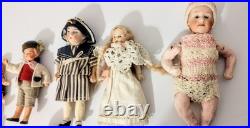 Antique German Bisque Dolls Set Of 16