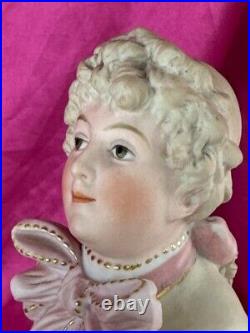 Antique German Bisque Figure Courting Couple Rococo Baroque Sitzendorf Victorian