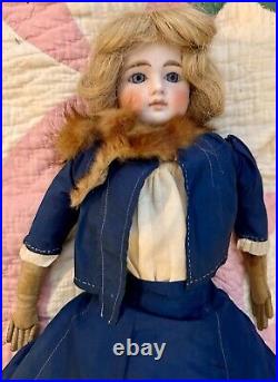 Antique German Bisque German Closed Mouth Fashion Lady Doll Perfect 20 Kling