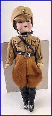 Antique German Bisque Head Child Soldier Military Uniform Doll 9 Antique German Bisque Head Child Soldier Military Uniform Doll 9
