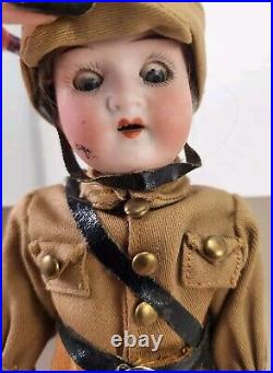 Antique German Bisque Head Child Soldier Military Uniform Doll 9 Antique German Bisque Head Child Soldier Military Uniform Doll 9