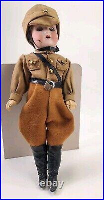 Antique German Bisque Head Child Soldier Military Uniform Doll 9 Antique German Bisque Head Child Soldier Military Uniform Doll 9