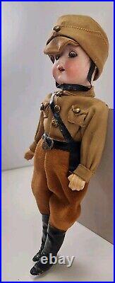 Antique German Bisque Head Child Soldier Military Uniform Doll 9 Antique German Bisque Head Child Soldier Military Uniform Doll 9