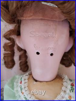 Antique German Bisque Head Doll Adolf Wislizenus Special 23 Nicely Dressed