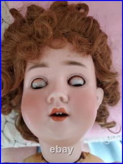 Antique German Bisque Head Doll Adolf Wislizenus Special 23 Nicely Dressed