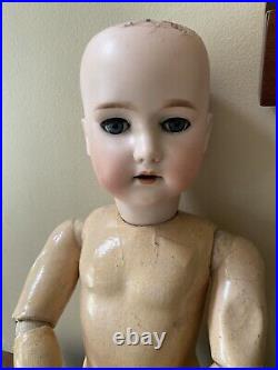 Antique German Bisque Head Doll CM Bergmann 24