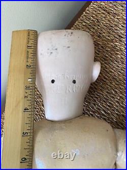 Antique German Bisque Head Doll CM Bergmann 24