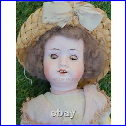 Antique German Bisque Head Doll Compo Body Stamped 410 Germany