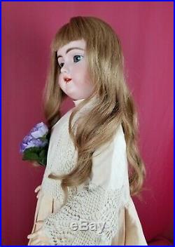 Antique German Bisque Head Doll Handwerck 119 Jointed Body Blue Sleep Eyes 27