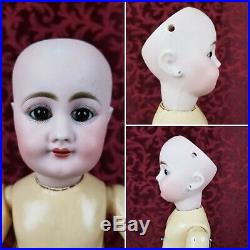Antique German Bisque Head Doll RARE Simon Halbig 759 Jointed Body Cabinet Size