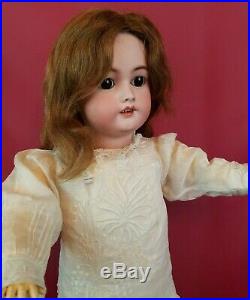 Antique German Bisque Head Doll Simon Halbig 1078 Brown Eyes 25 inch Beauty