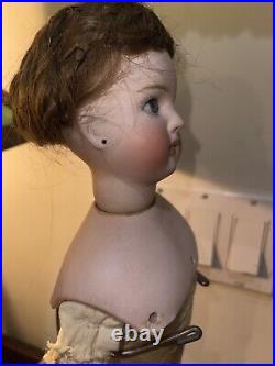 Antique German Bisque Head Fashion Doll, Kling Closed Mouth