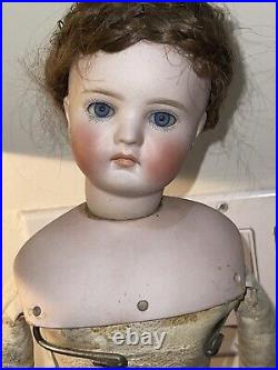 Antique German Bisque Head Fashion Doll, Kling Closed Mouth