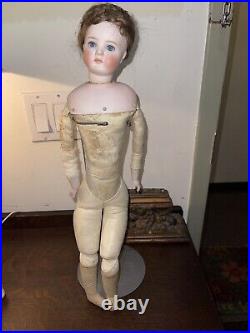 Antique German Bisque Head Fashion Doll, Kling Closed Mouth