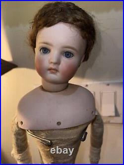 Antique German Bisque Head Fashion Doll, Kling Closed Mouth