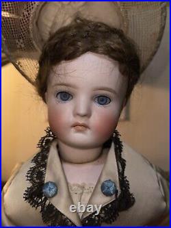 Antique German Bisque Head Fashion Doll, Kling Closed Mouth