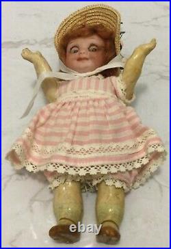 Antique German Bisque Head Googly Doll Germany Composition 323 Jointed