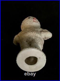Antique German Bisque Nodder Snowman Snowbaby