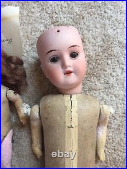 Antique German Bisque Paper Mache Doll Lot Of 5 Repair Restore DEP 1800s-1910s