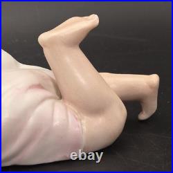 Antique German Bisque Piano Baby with Playful Kitten Victorian-era Baby Bottle