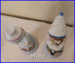 Antique German Bisque Porcelain Figures, 19th century boy and girl, Mold# 39