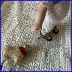 Antique German Bisque Rabbit Mignonette Doll 15cm & Small Sheep Set Free Shippng