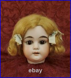 Antique German Bisque Socket Doll Head Mystery Maker LHK For French Market & Wig