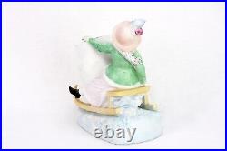 Antique German Bisque Winter Figure on Sled ca1900