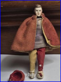 Antique German Bisque male man Dollhouse Doll Dressed As Jester knight prince 5 Antique German Bisque male man Dollhouse Doll Dressed As Jester knight prince 5