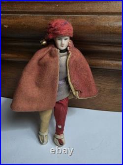 Antique German Bisque male man Dollhouse Doll Dressed As Jester knight prince 5 Antique German Bisque male man Dollhouse Doll Dressed As Jester knight prince 5