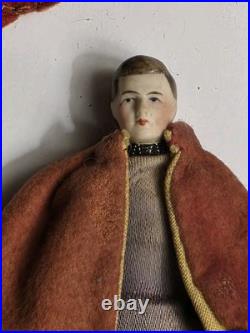 Antique German Bisque male man Dollhouse Doll Dressed As Jester knight prince 5 Antique German Bisque male man Dollhouse Doll Dressed As Jester knight prince 5