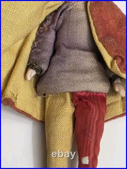 Antique German Bisque male man Dollhouse Doll Dressed As Jester knight prince 5 Antique German Bisque male man Dollhouse Doll Dressed As Jester knight prince 5