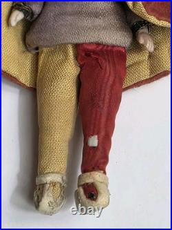 Antique German Bisque male man Dollhouse Doll Dressed As Jester knight prince 5 Antique German Bisque male man Dollhouse Doll Dressed As Jester knight prince 5
