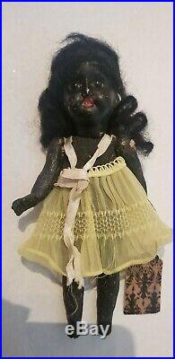 Antique German Black Bisque Doll Recknagel 1909 Dep R14/ A 6 3/4