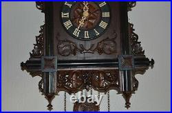 Antique German Black Forest Furderer Jaegler Quail Train Style Cuckoo Clock 1800