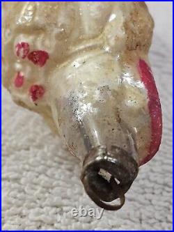 Antique German Blown Glass Belsnickle Santa Christmas Ornament Diecut Flower 4