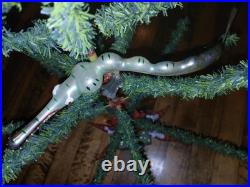 Antique German Blown Glass Christmas Ornament Alligator Rare