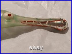Antique German Blown Glass Christmas Ornament Alligator Rare