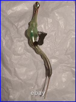 Antique German Blown Glass Christmas Ornament Alligator Rare Antique German Blown Glass Christmas Ornament Alligator Rare