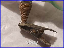 Antique German Blown Glass Christmas Ornament Alligator Rare